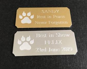MDF CRAFT BLANK SIGN PLAQUE WOOD S299 Dogs Leave Paw Prints On Your Heart Sign
