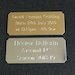 Engraved Plate Gold or Silver, Self Adhesive Engraved Plaque, Name Plate, Photo Frame, Choice of Fonts, Concave Corners