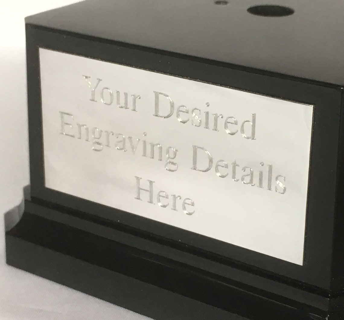 Trophy Base / Plinth, Weighted Square Black Trophy Base, Ideal for ...