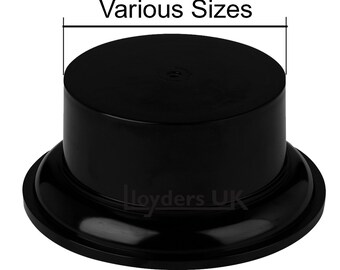 Trophy Base / Plinth, Weighted Round Black Trophy Base, Ideal for Models Figures in Various Sizes, Diorama Base, Plastic / Bakelite Effect