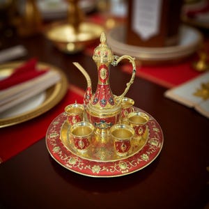 Vintage Tea Pot Set/ Turkish Style Tea Pot Set