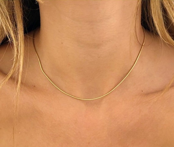 Gold Diamond Cut Snake Chain 9K Solid 