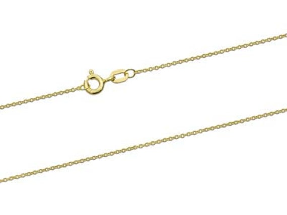 9K Gold Cable Chain 9K Real Gold Chain 