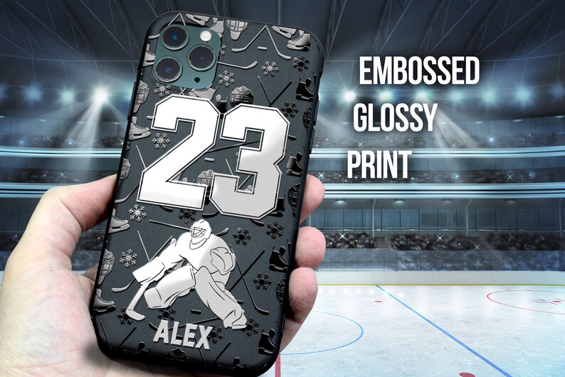Hockey Phone Case Hockey Iphone Case Ice Hockey Nam Number Etsy