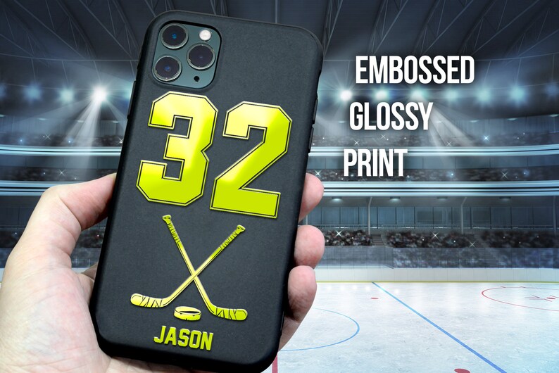 Hockey Gift iphone case Hockey phone case Ice hockey Name Etsy