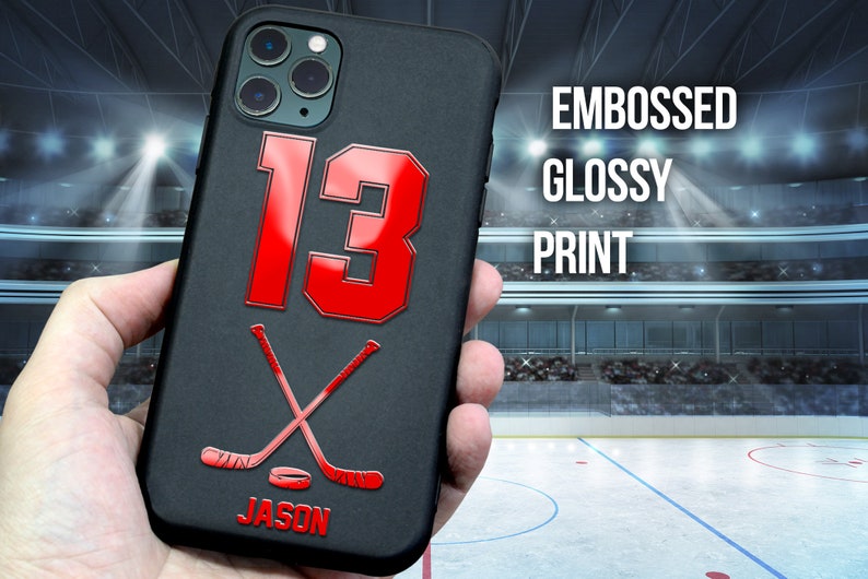 Hockey Gift iphone case Hockey phone case Ice hockey Name Etsy