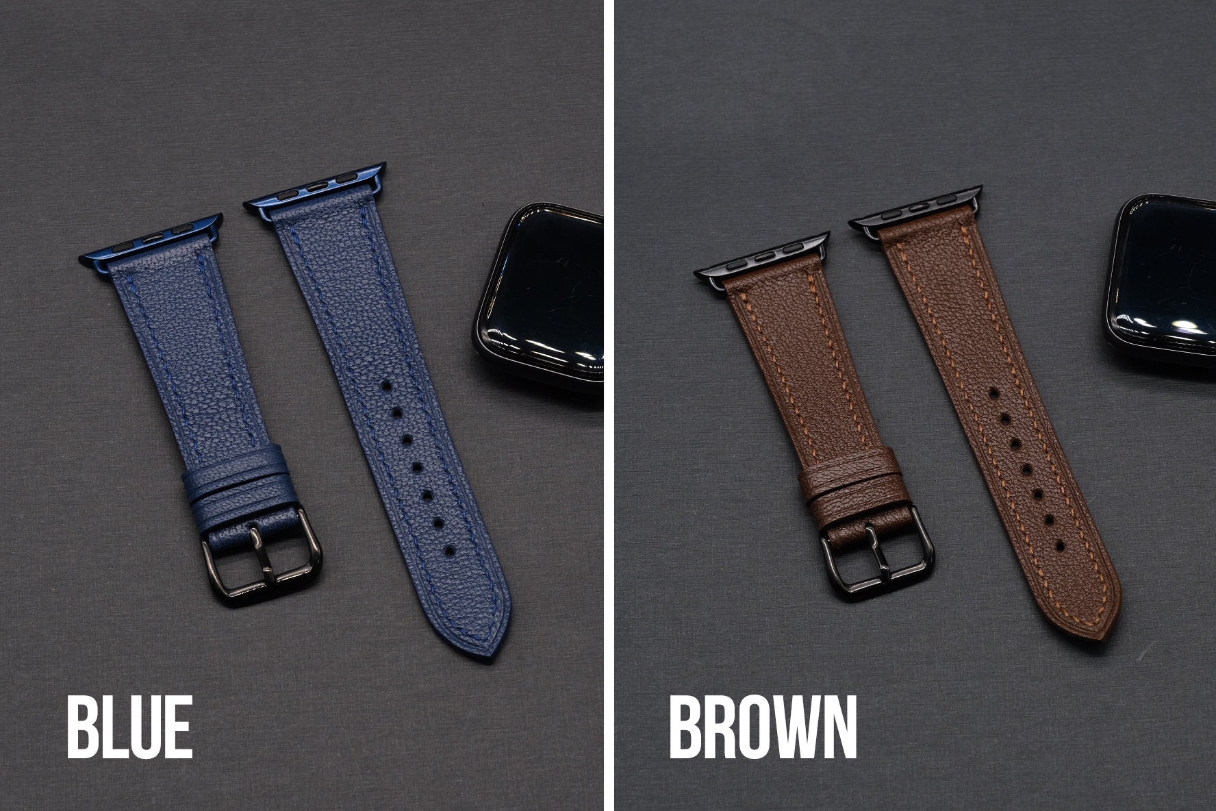 Premium Leather Apple Watch Band Personalized Custom Name | Etsy