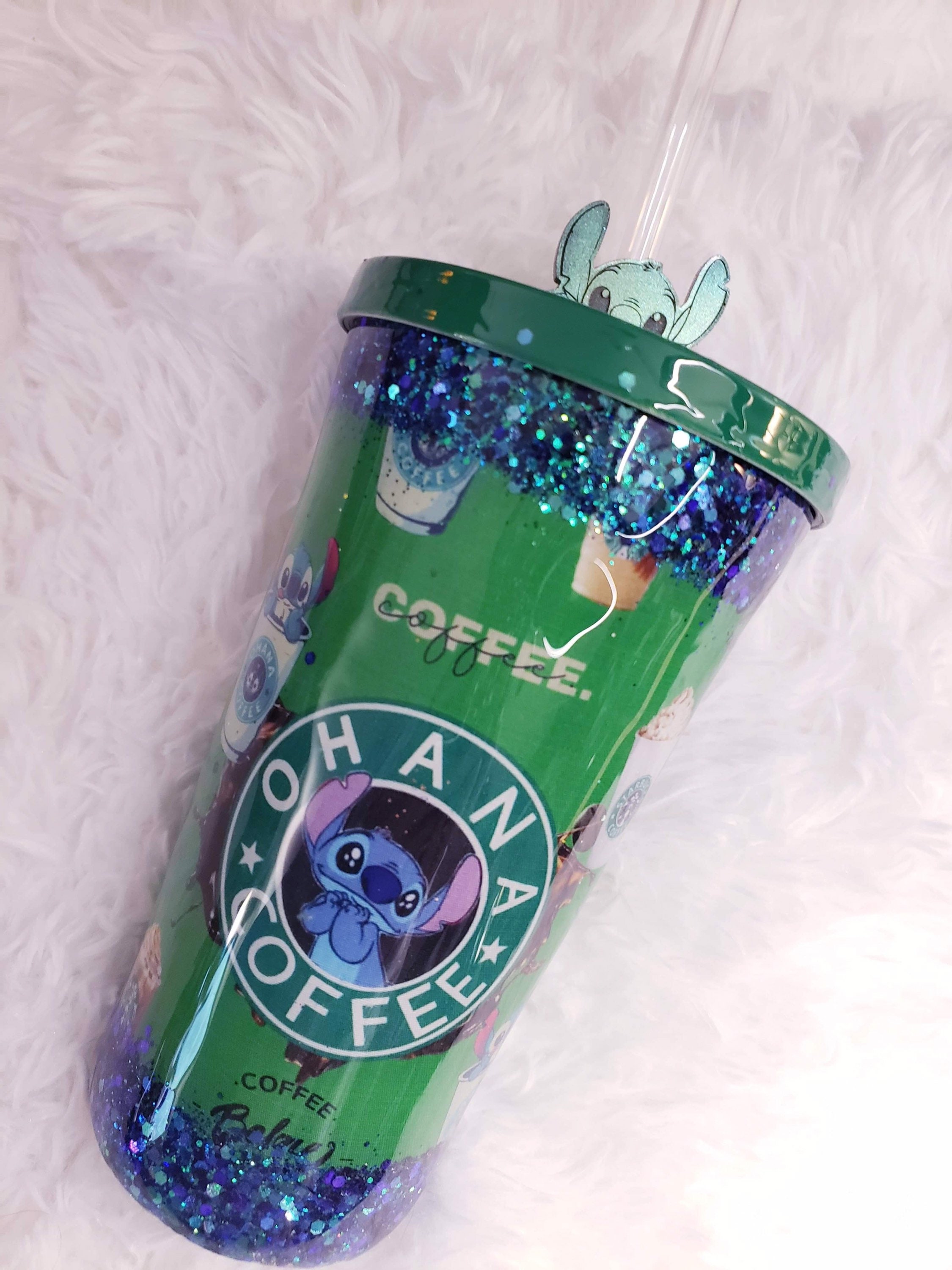 Stitch inspired 19 oz bubble tea tumbler with lid straw and Etsy
