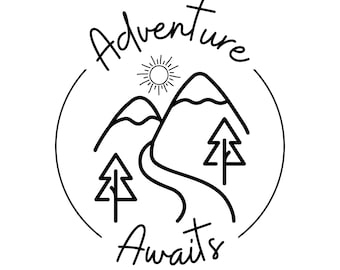 Adventure Awaits SVG & Transparent Background PNG | Svg file for cricut and silhouette