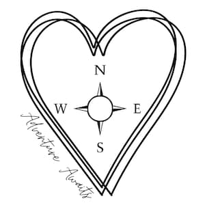 冒険が待っています SVG | コンパス SVG | 冒険 SVG | キャンピングカー SVG | SVG および PNG ファイル