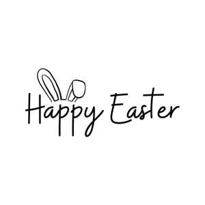 Glad påsk med kaninöron SVG & transparent bakgrund PNG | Svg-fil för Cricut och Silhouette
