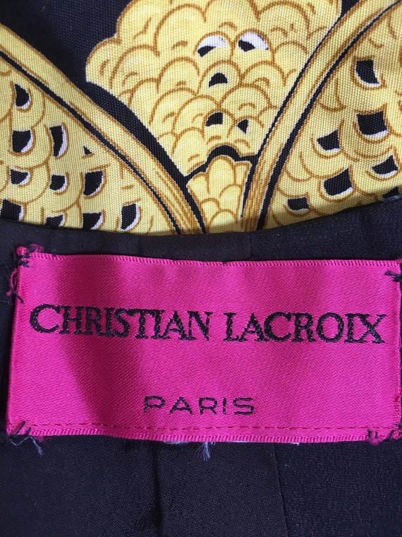 Christian Lacroix vintage floral strapless dress … - image 6