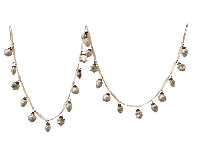 Mercury Glass Garland Etsy