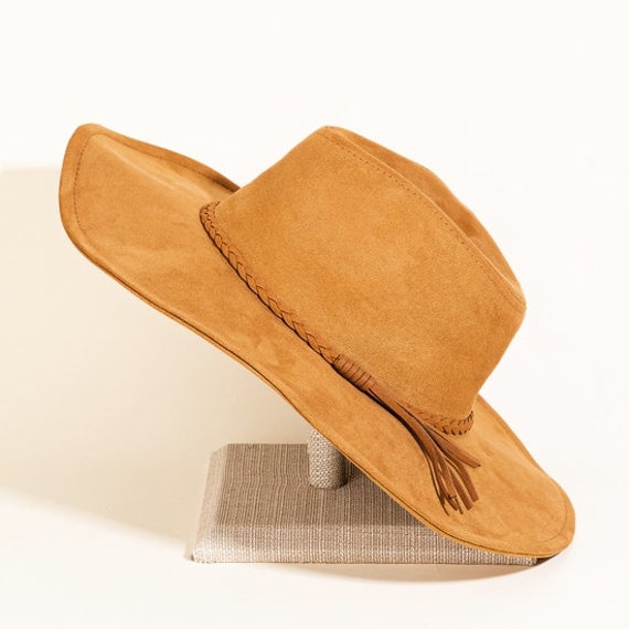 Braided Faux Suede Bohemian Hat - Etsy