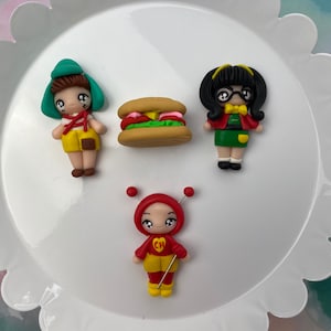 CHOOSE ONE, Chavo 8, chilindrina, chespirito, Bow Clay center, clay charm, Clay bow center, polymer clay center, character clay