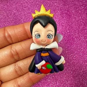 Princess villain, Choose One, clay charm, bow supplies, badge reel, style MS Evil Queen