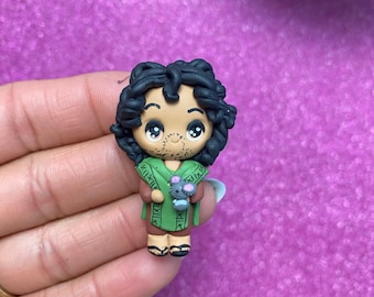 Enchanted House Sisters, BRUNO, Bow Clay center, clay charm, Clay bow center, polymer clay center, character clay, encanto, Big Eye
