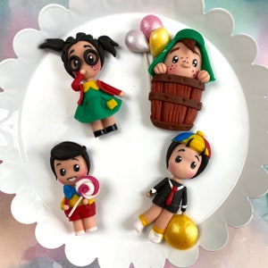 CHOOSE ONE, Chavo 8, chilindrina, quico, Bow Clay center, clay charm, Clay bow center, polymer clay center, character clay