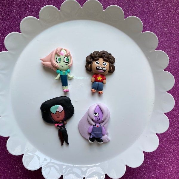 Universe, amethyst, garnet, pearl, CHOOSE ONE, Steven, Bow Clay center, clay charm, Clay bow center, polymer clay center, character clay