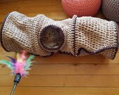 Crocheted pet tunnel Cat cave crochet Cat Dog bed home cocoon house crochet Small dog bed Small dog cave Cat hut Cat couch Little dog tunnel