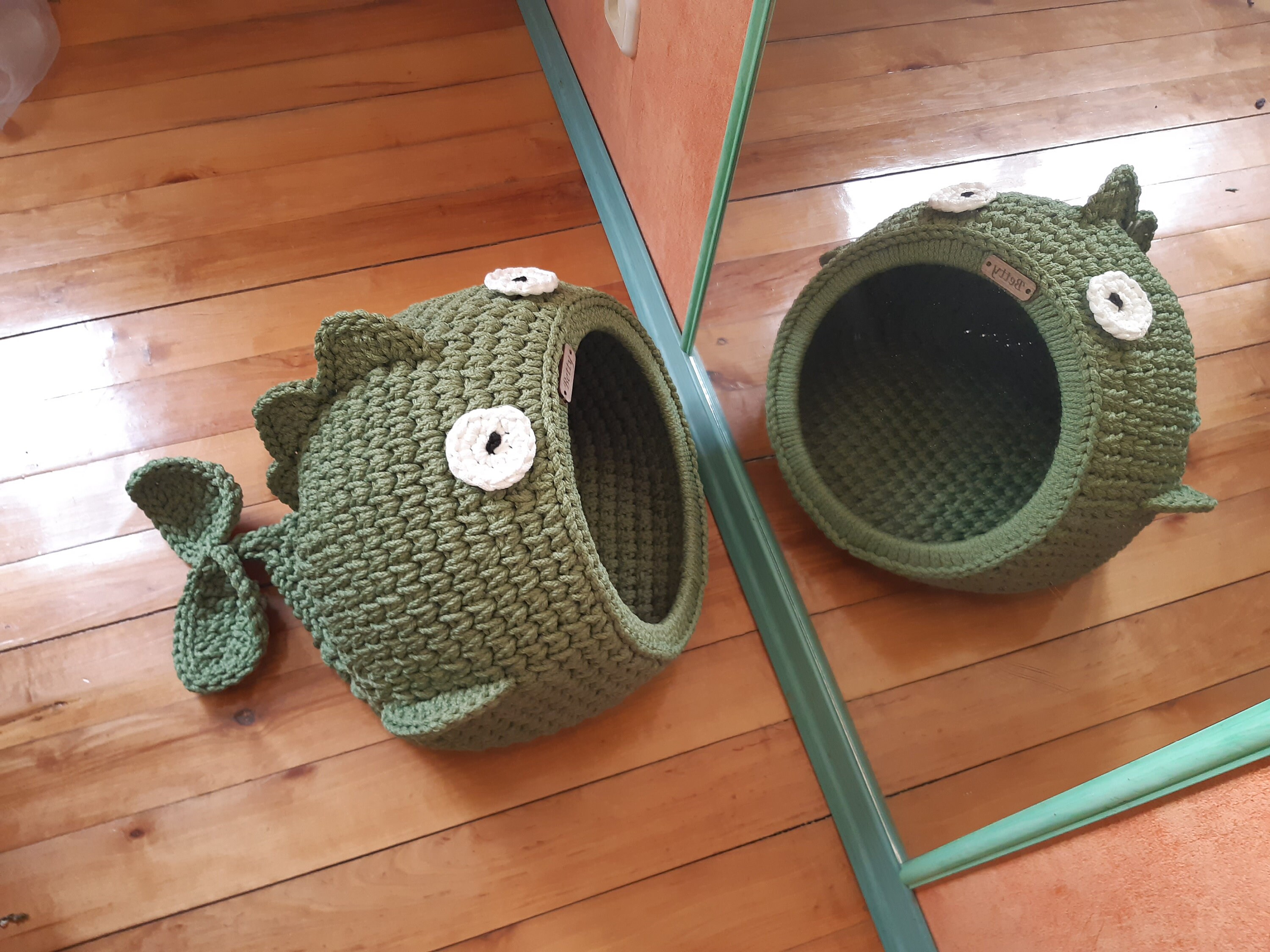 Cat bed fish crochet House Pet house Cat house cocoon Pet Etsy