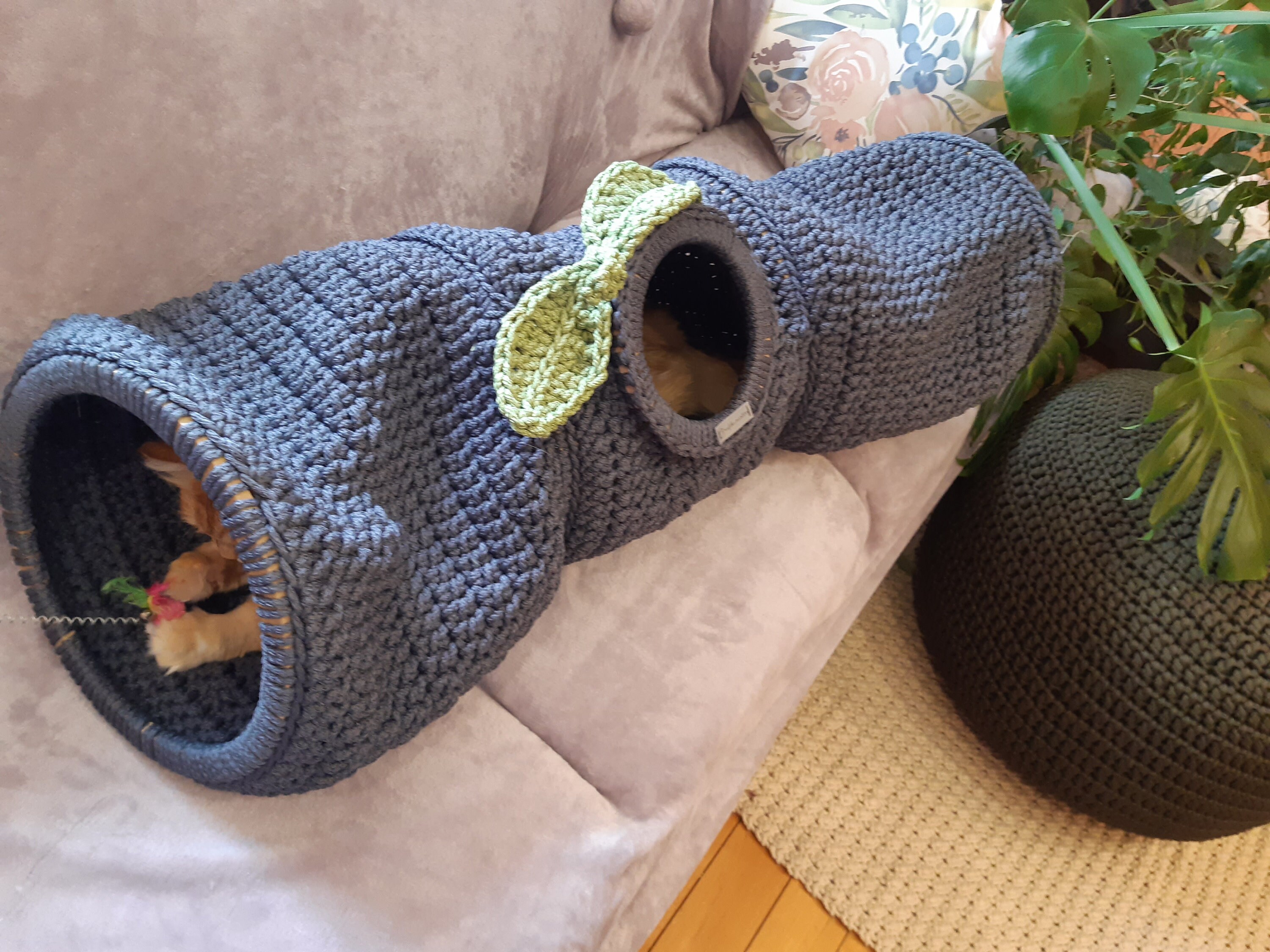Crochet Marengo Cat Tunnel Ferret Tunnel Cat Cave Cat Bed Etsy
