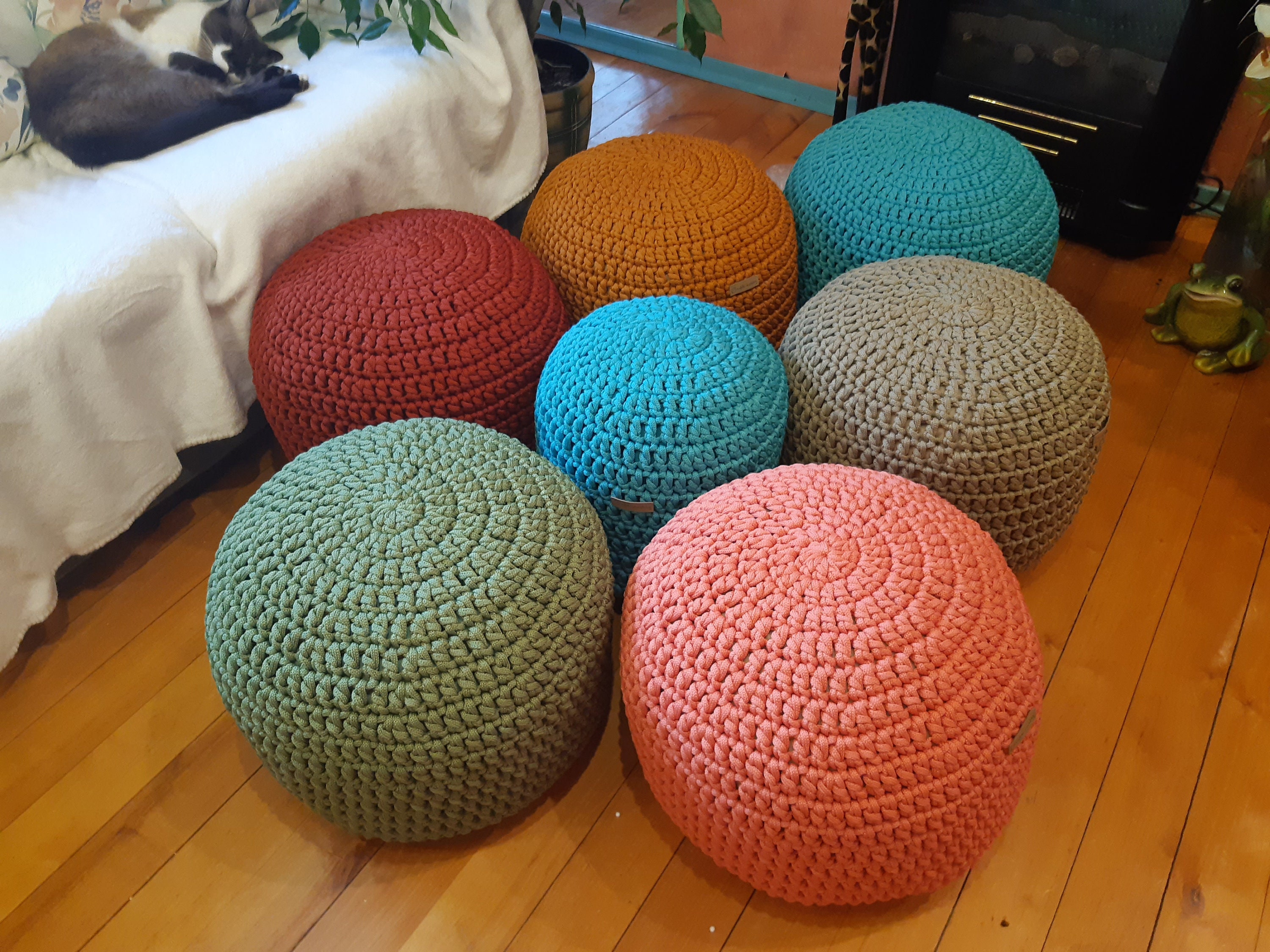 Decorative pouf Floor cushion pouf Living room pouf ottoman Etsy