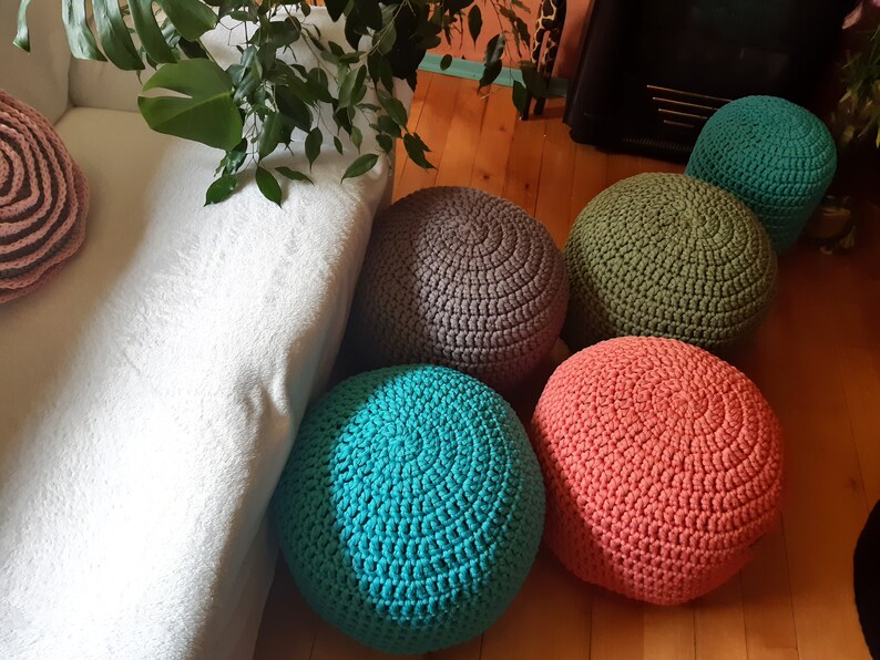 Decorative pouf Floor cushion pouf Living room pouf ottoman Etsy