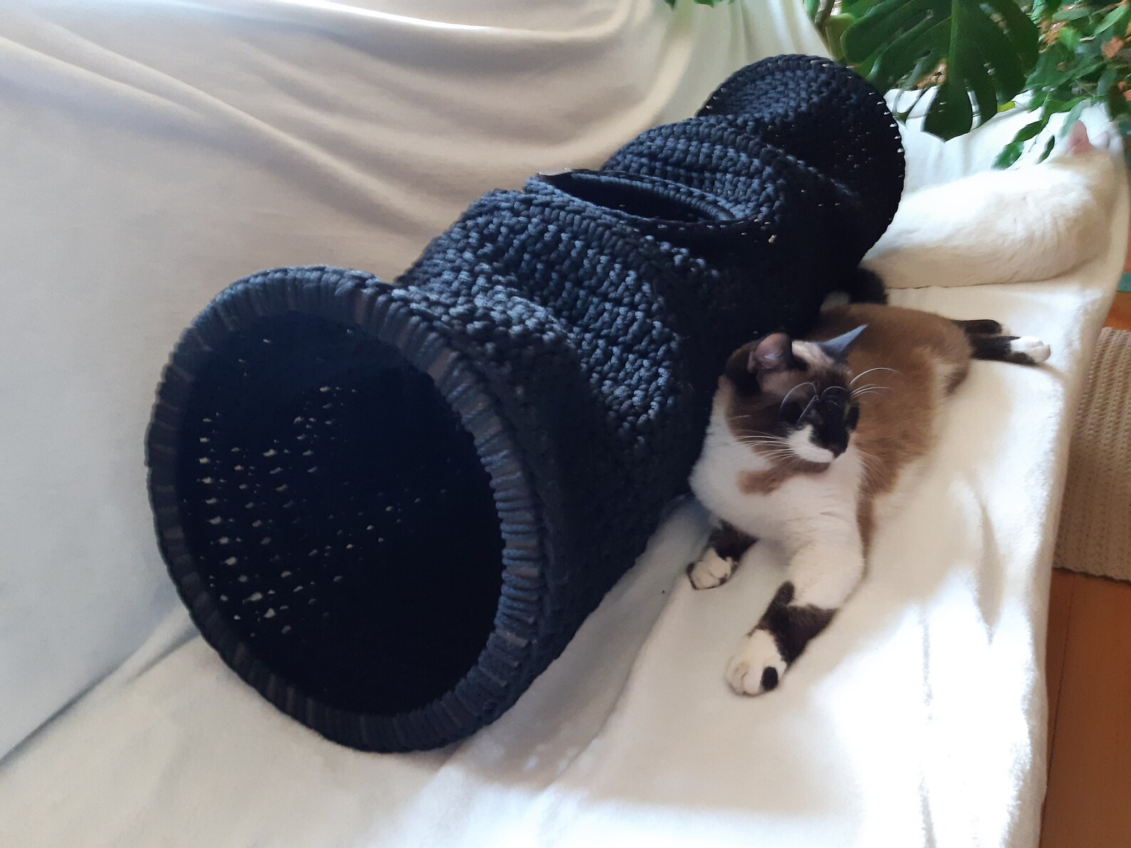 Pattern Crochet cat tunnel PDF tutorial with photo in Eng and Etsy
