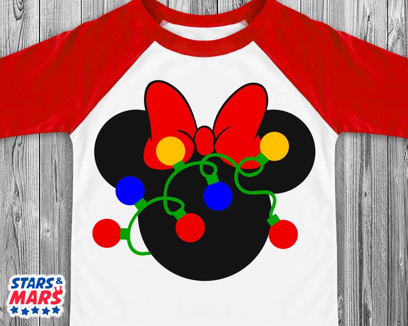 Download Minnie Mouse Christmas Light SVG Cut or Print Iron on | Etsy
