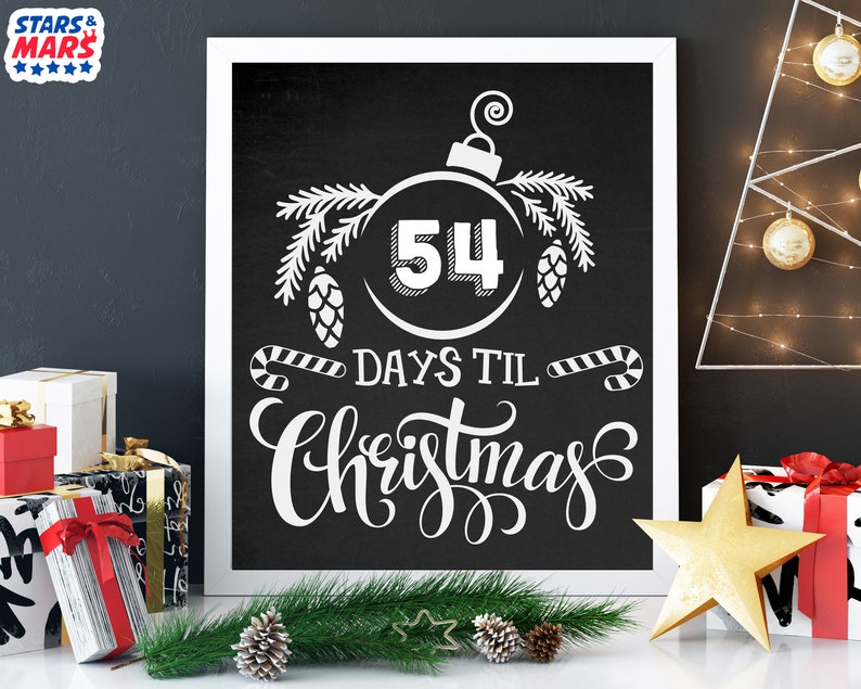 Download Xmas Countdown Svg Days Til Christmas Svg Board Cut File Etsy