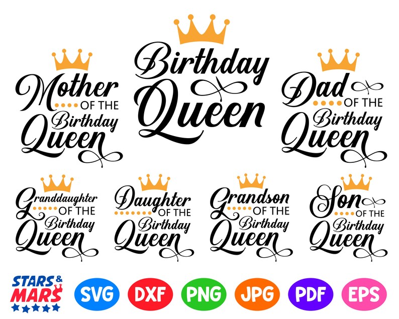 Download Birthday Queen Svg Birthday Queen Family Shirts Svg Bundle ...