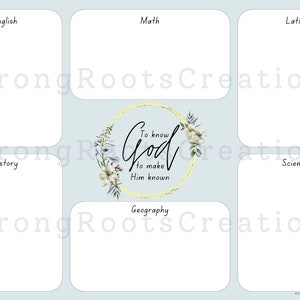 Foundations Tutor Board - Floral Ring - 6 Boxes