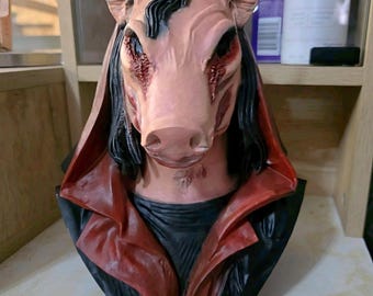 Saw Horror Movie Head Bust Figurine  Sculpture Horror Memorabilia Props