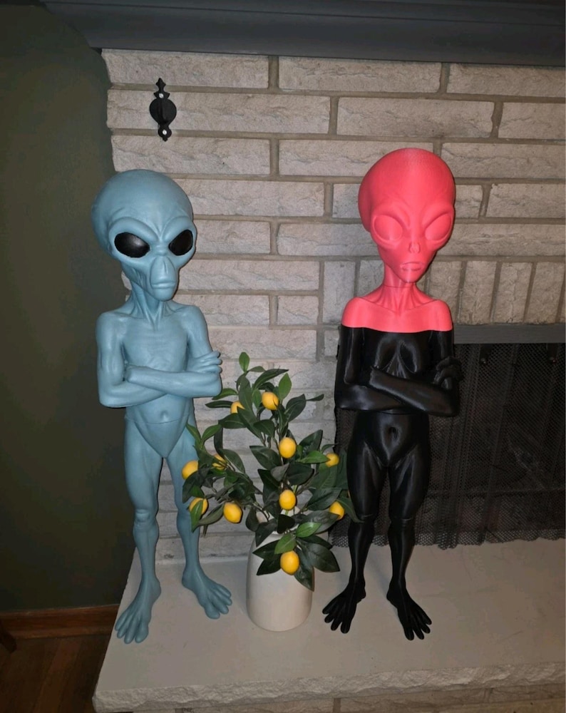 Lifesize Alien Sci-fi Weird Horror Figurine Display Statue Halloween ...