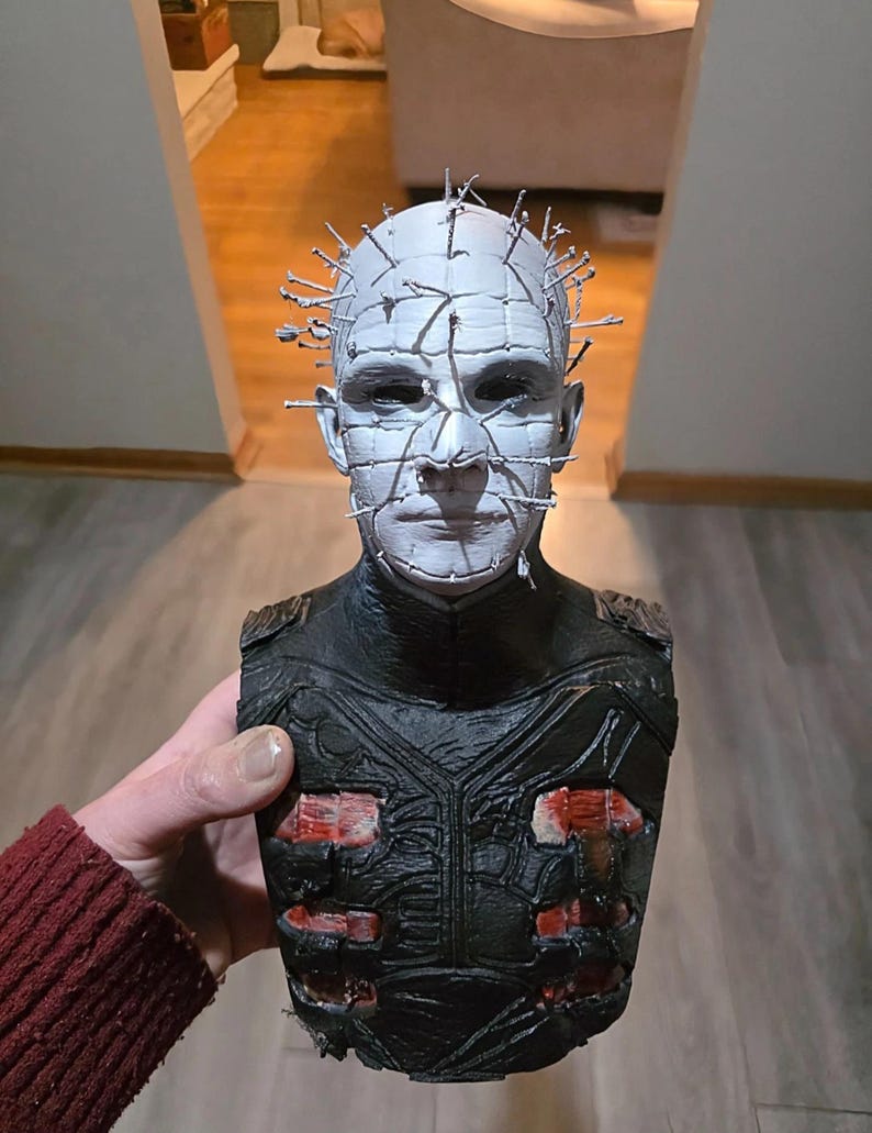 Pinhead Hellraiser Head Bust Figurine Horror Movie Memorabilia Figure ...