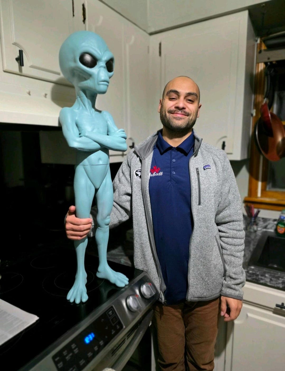 Lifesize Alien Sci-fi Weird Horror Figurine Display Statue Halloween ...