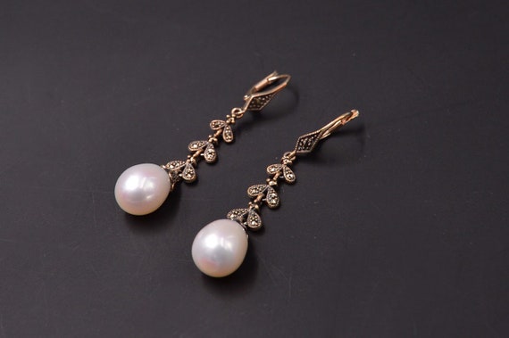 Brand New Vintage Style Pearl Earrings - Etsy