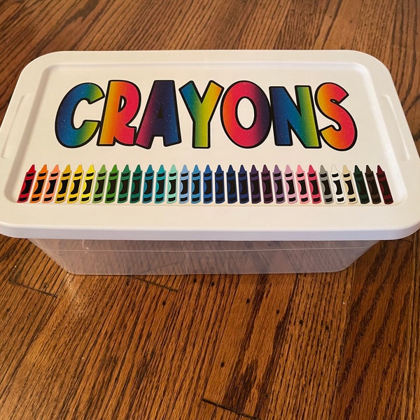 Crayon storage container