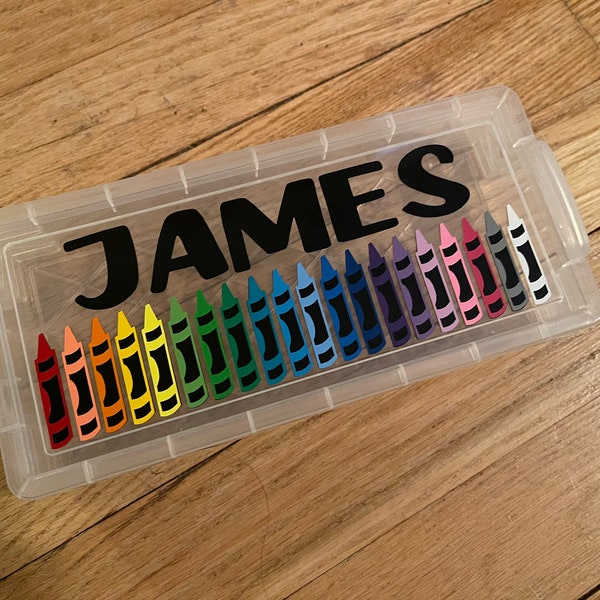 Personalized crayon case/crayon box