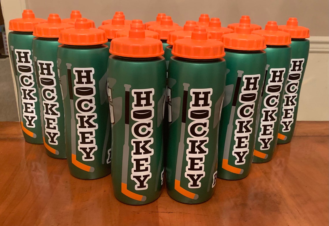 Personalized Water Bottle Hockey Water Bottle Personalized Etsy