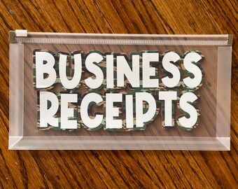 Business receipt envelope