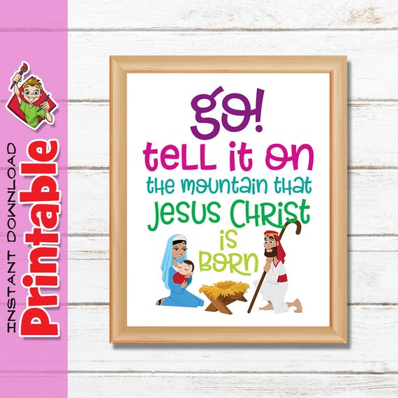 Go Tell It On The Mountain Sunday School Decor Sunday School Etsy
