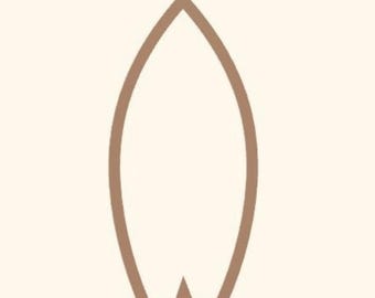 Cortador de galletas con forma de tabla de surf