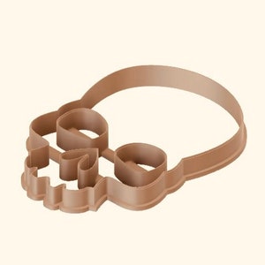Skull Cookie Cutter with Eyes and Nose Cutouts