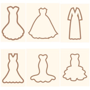 Wedding Dress Cookie Cutter Set