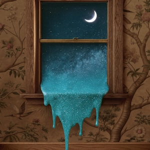 Melting Night Sky Artwork – Surreal Wall Art