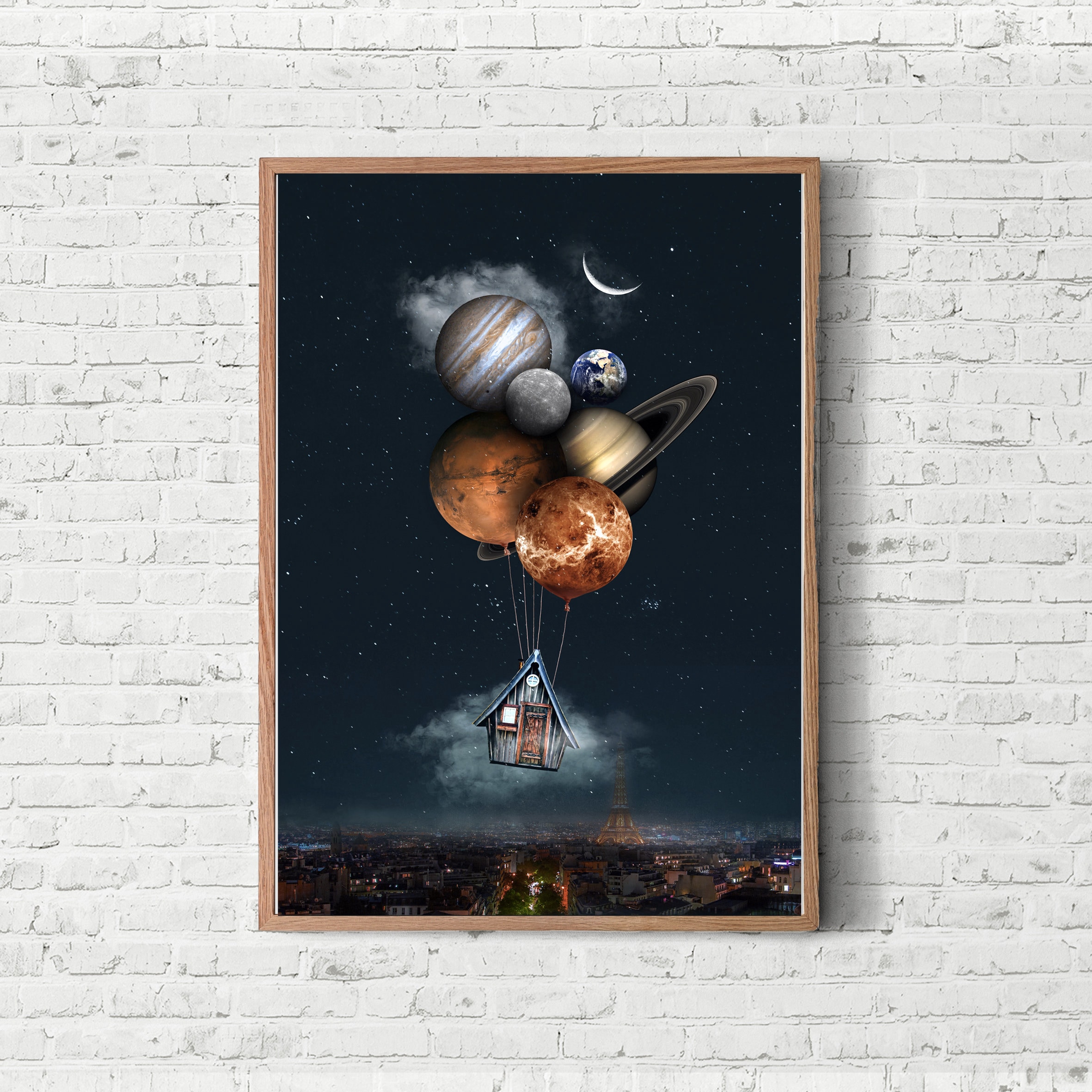 Art Print Photography Magic Wall Art Décor Anniversaire Cadeau Idée Surréaliste Art Planets Space Na