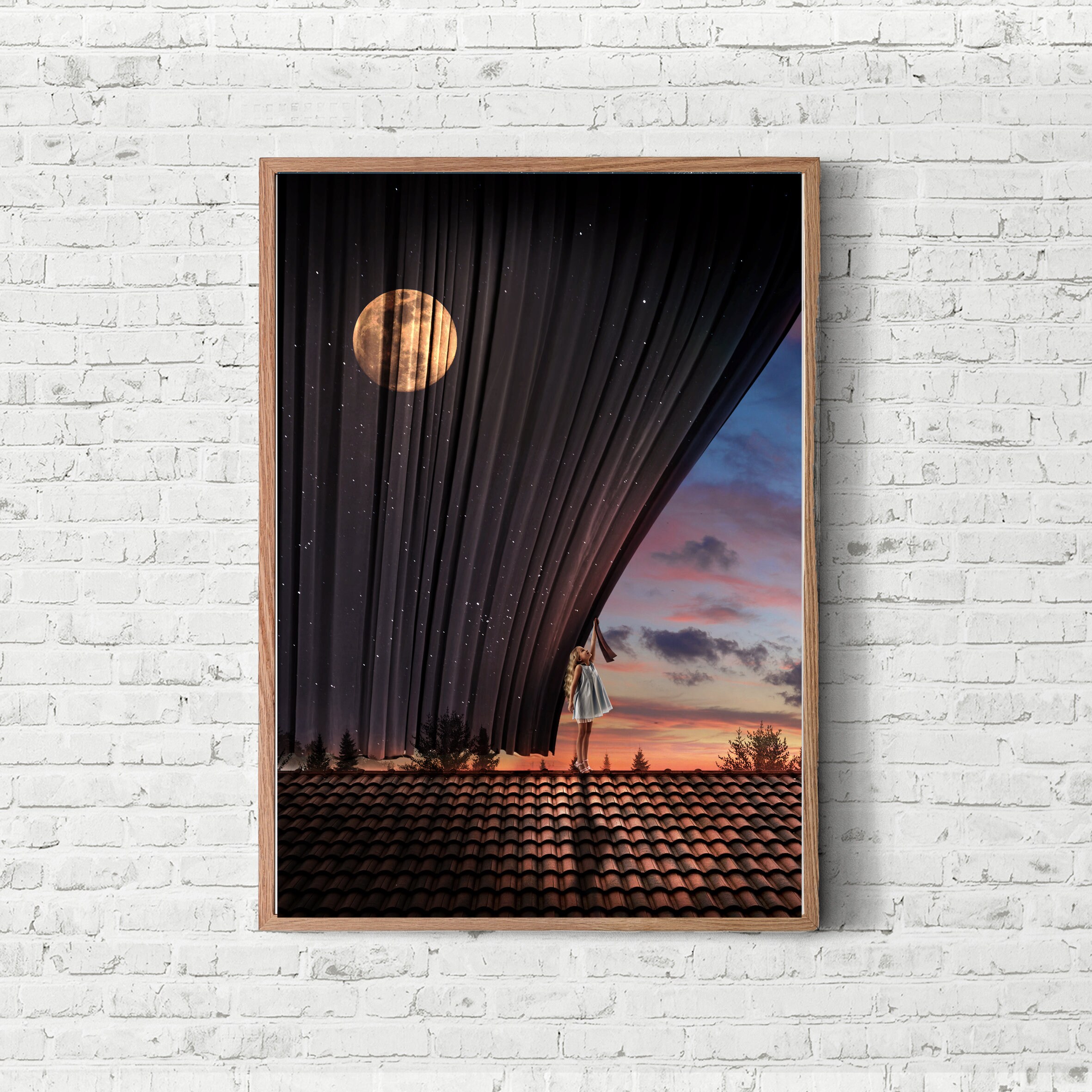 Art Print Photography Magic Wall Art Décor Anniversaire Cadeau Idée Surréaliste Art Planets Space Na