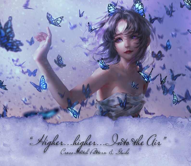 Butterfly Cross Stitch Chart Fairy Cross Stitch Pattern PDF